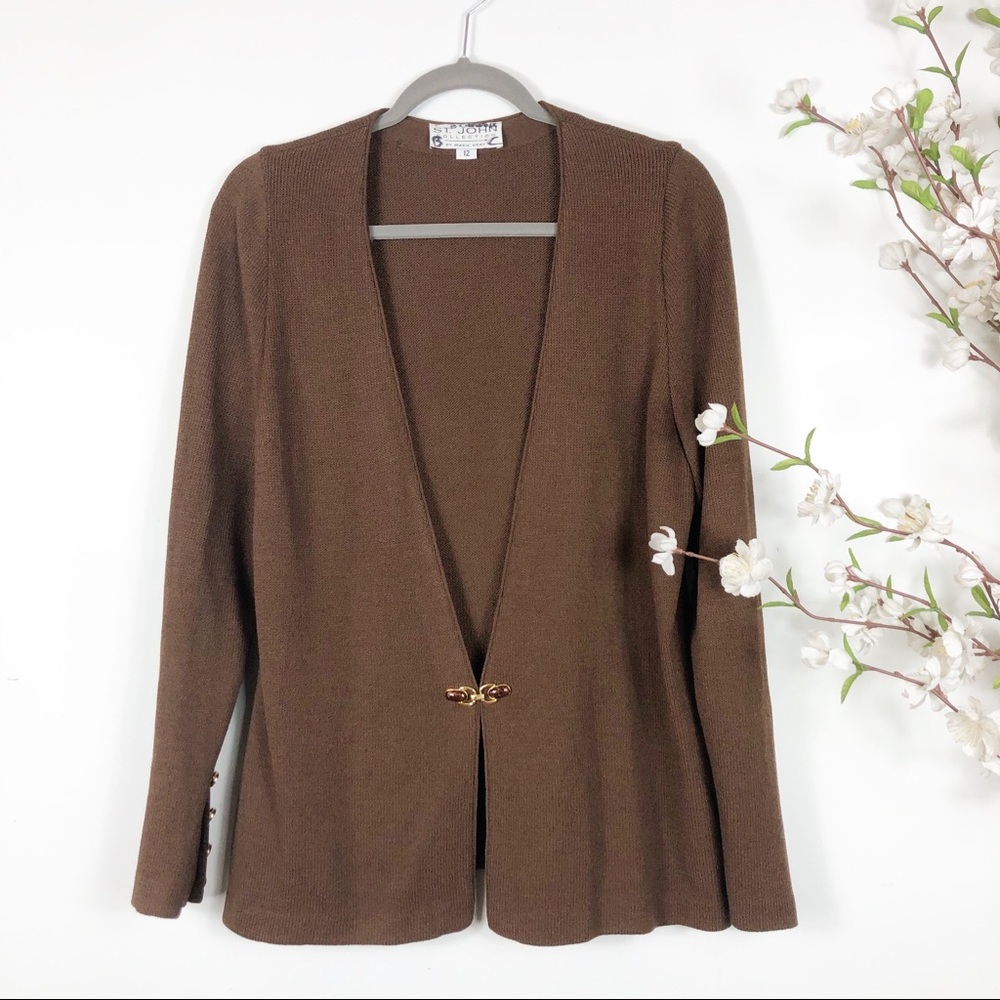 St. John Vintage Jacket Cardigan Single clasp